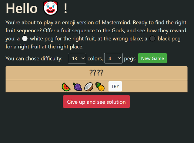 Screenshot of Mastermoji website