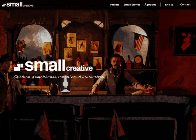 Screenshot of small-creative website